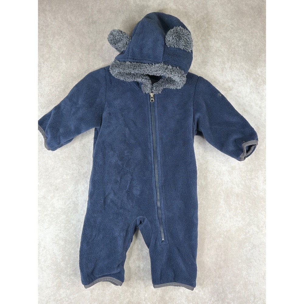 Columbia Bunting Unisex 0-3‎ Months Navy Blue Fleece Tiny Bear II Pram Suit